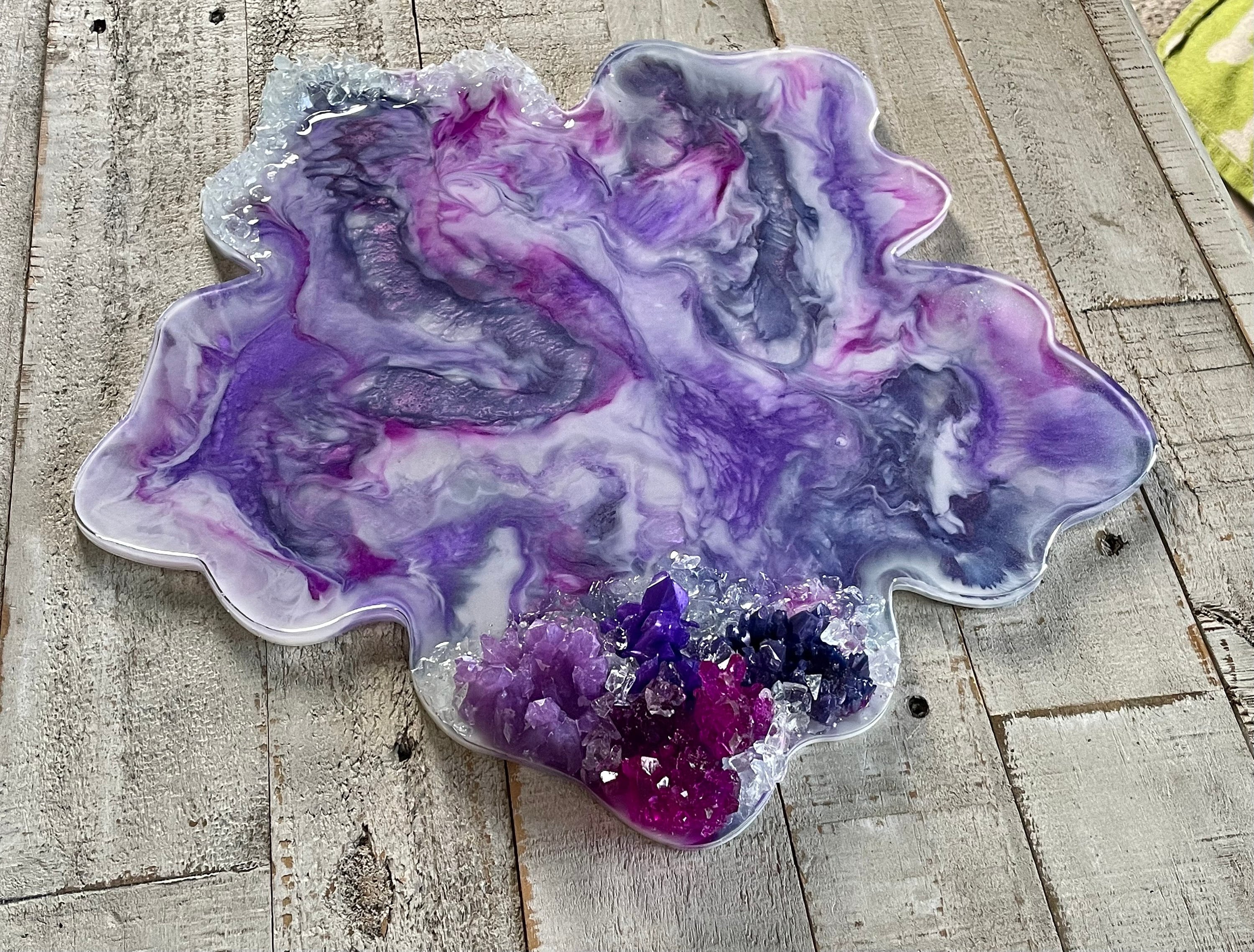 Purple marble decorative tray vanity tray gift for her gift Etsy