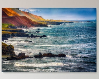 Iceland Coast,Digital Download,Landscape Photography, Ocean,Mountains,Printable Wall Art,
