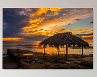 Beach Shack,Digital Download,Printable Wall Art,Seascape,Sunset,Ocean,Landscape Photography,Wind and Sea,