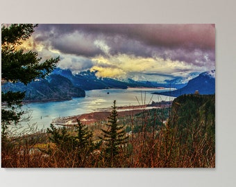 Oregon Gorge,Digital Download,Landscape Photography,Oregon,Printable Wall Art,River,Mountains