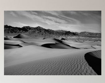 Dunes Black and White,Digital Download,Printable Wall Art,Landscape Photography,Death Valley,Shadows,Sand