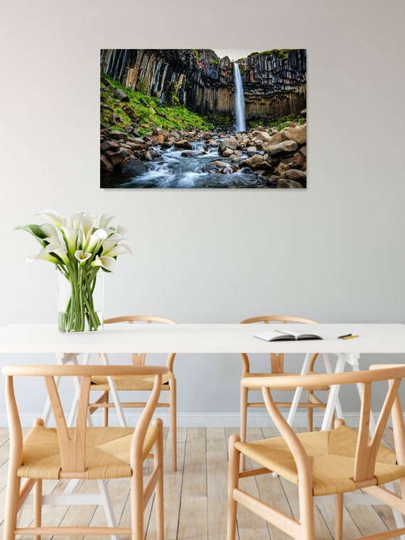 Iceland Rock Waterfall,Digital Download,Landscape Photography, Stream.Printable Wall Art,