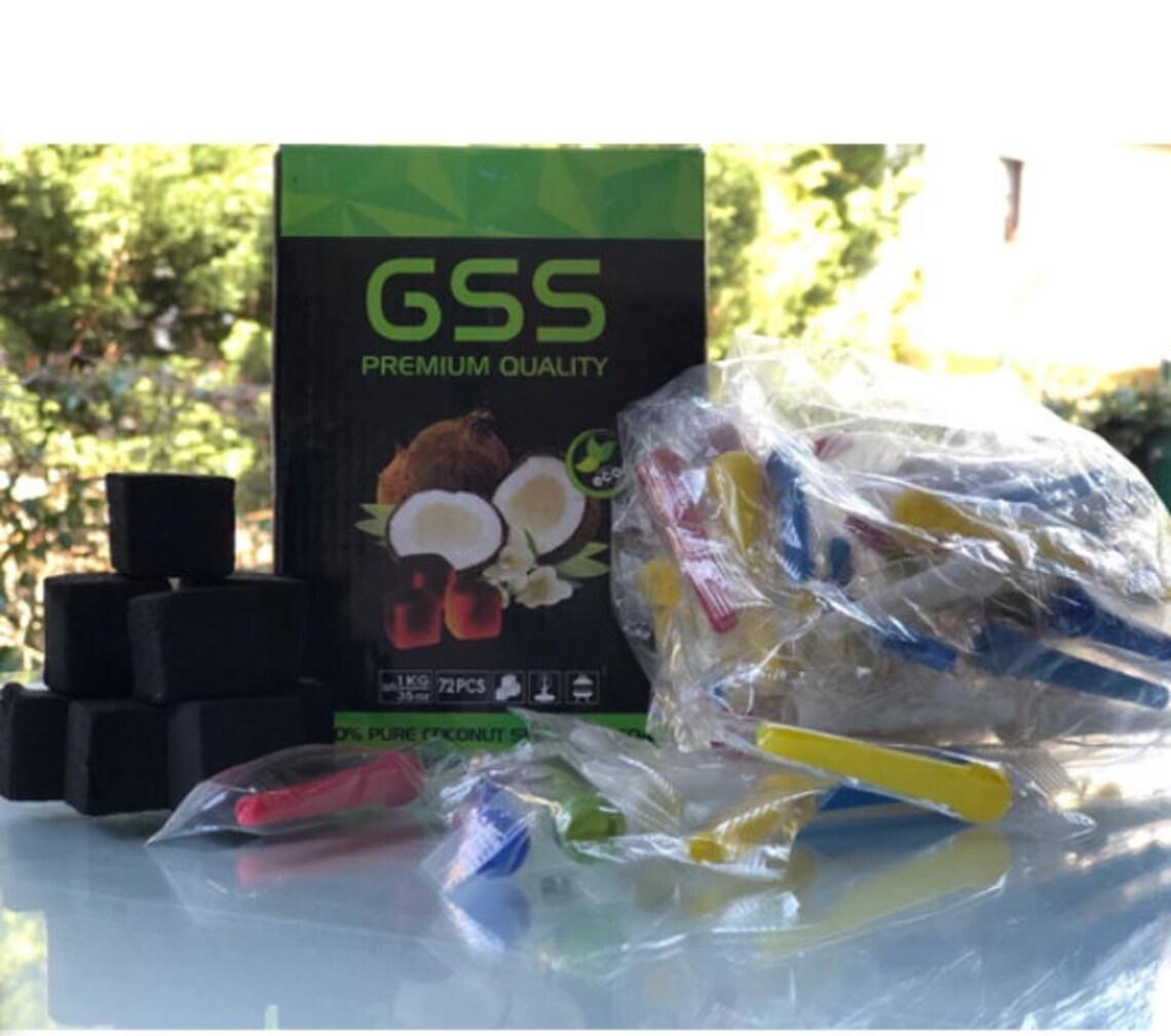 Natural Coconut Charcoal Incense Hookah Shisha Narguile Coal Etsy