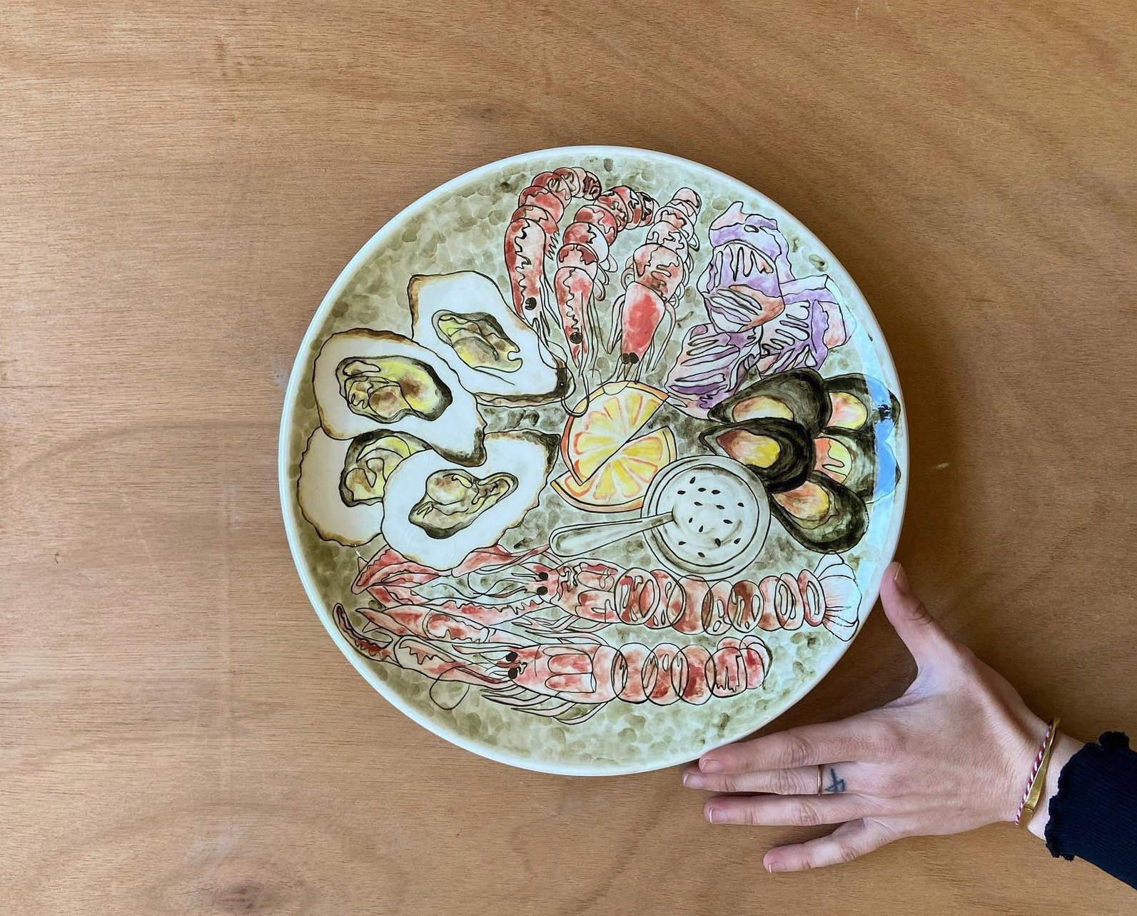 Hand Painting,handmade Plate,cini Turkish Tile Art, Traditional Pattern ...