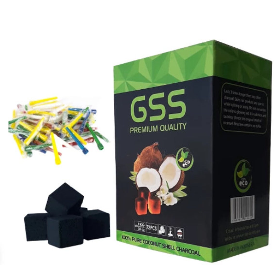 Natural Coconut Charcoal Incense Hookah Shisha Narguile Coal Etsy