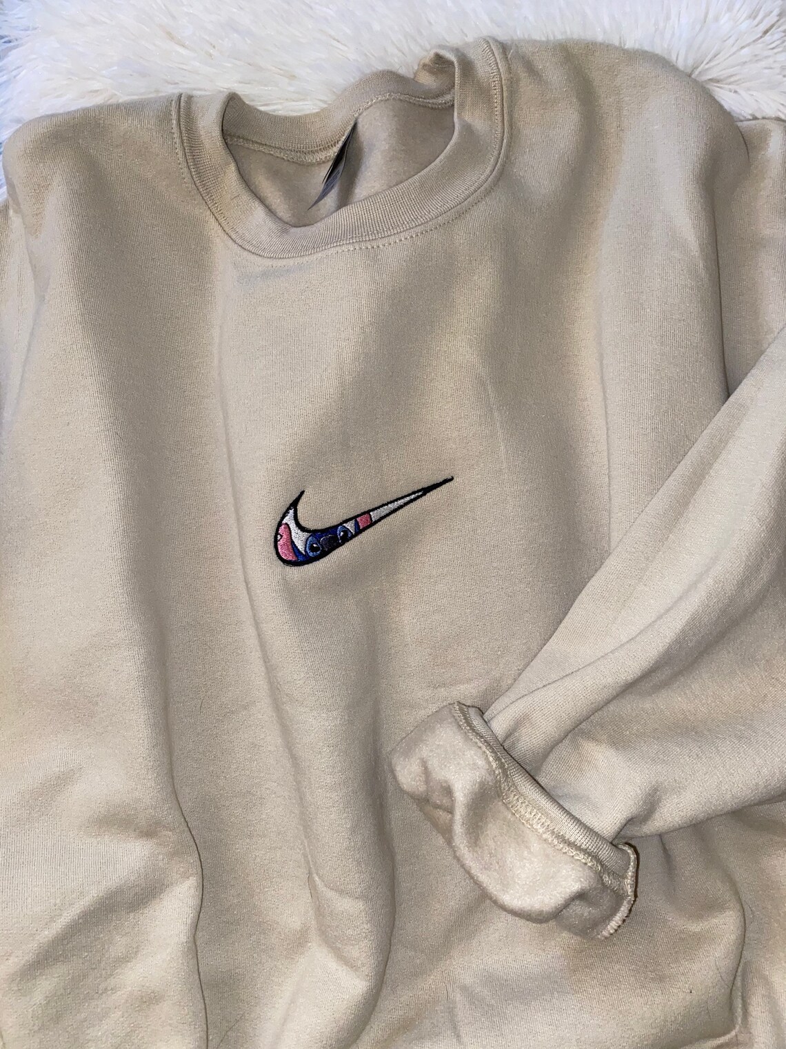 Stitch Nike embroidered sweatshirt embroidered crewneck | Etsy