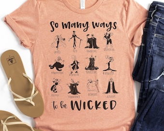 So Many Ways to Be Wicked Disney Villains Shirt / Disney Halloween Shirt / Disney World Halloween Shirt / Disney Villains Halloween Shirt