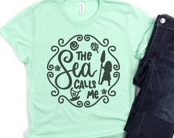 The Sea Calls Me Moana Disney Shirt / Disney Moana Shirt / Disney Cruise Shirt / Disney Family Shirts / Disney Sea Shirt