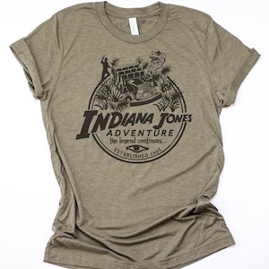 Indiana Jones Disney Shirt / Disney Rides Shirt / Disneyland Shirt / Disney Shirts for Men / Indiana Jones Adventure Shirt