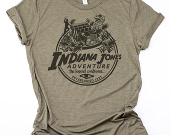 Indiana Jones Disney Shirt / Disney Rides Shirt / Disneyland Shirt / Disney Shirts for Men / Indiana Jones Adventure Shirt