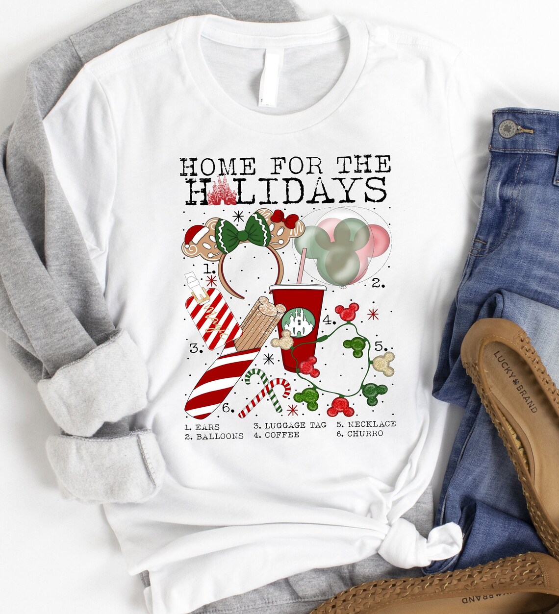 Home for the Holidays Disney Shirt | Disney Christmas Shirt | Disney Christmas Family Shirts | Disney Christmas Snacks | Disney Holidays