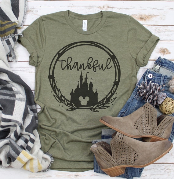 Thankful Disney Shirt Disney Thanksgiving Shirt Disney Fall Shirt  Disney Castle Shirt Disney Thankful Castle Shirt