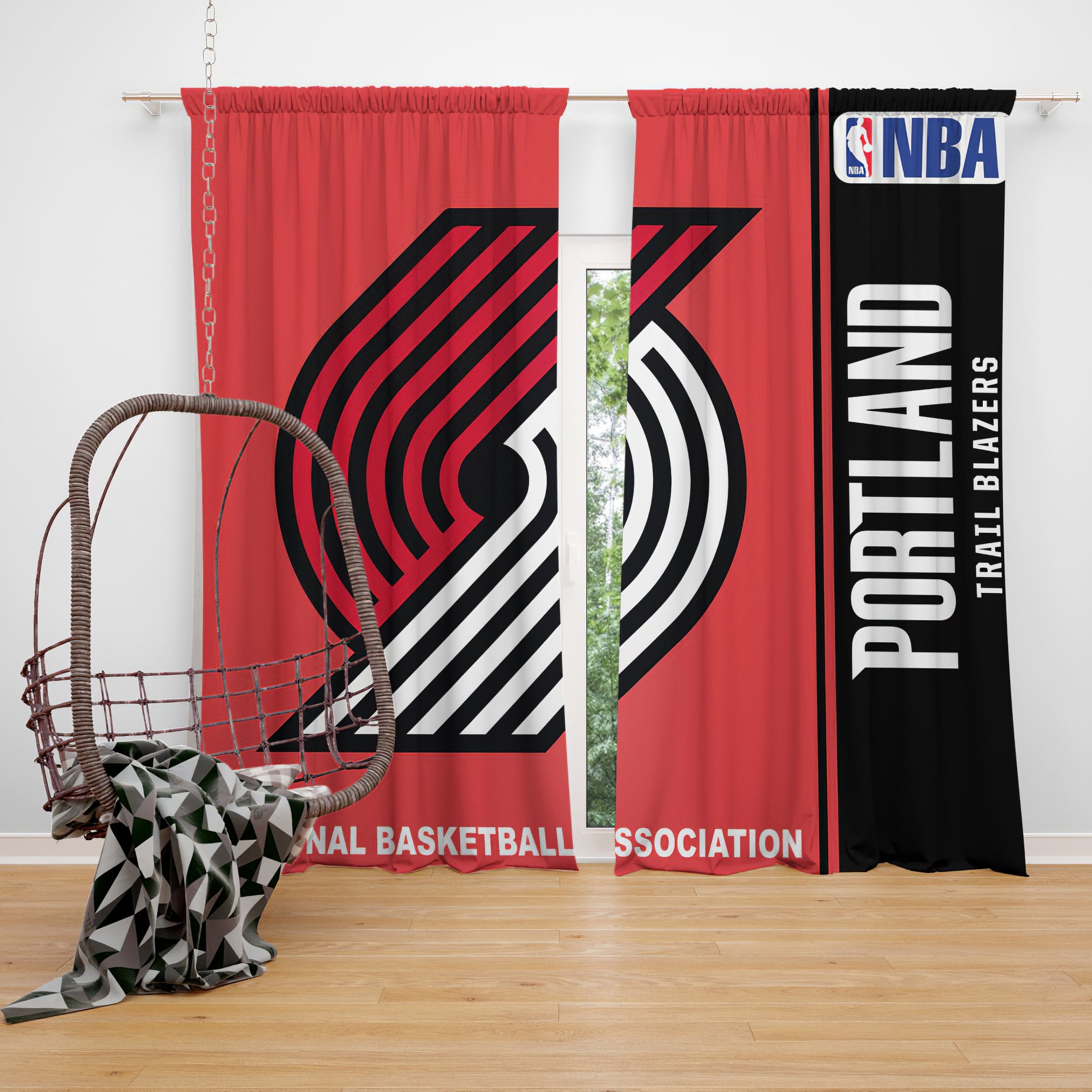 Portland Trail Blazers NBA Schlafzimmer Fenster Vorhang | Etsy