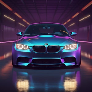 Printable BMW M3 E92 Digital Poster, BMW M3, BMW Poster Car enthusiast, car culture art, Instant Download Digital