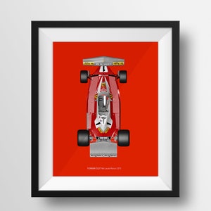 Niki Lauda - 1977 Ferrari 312T2 Car-toon - Etsy 日本
