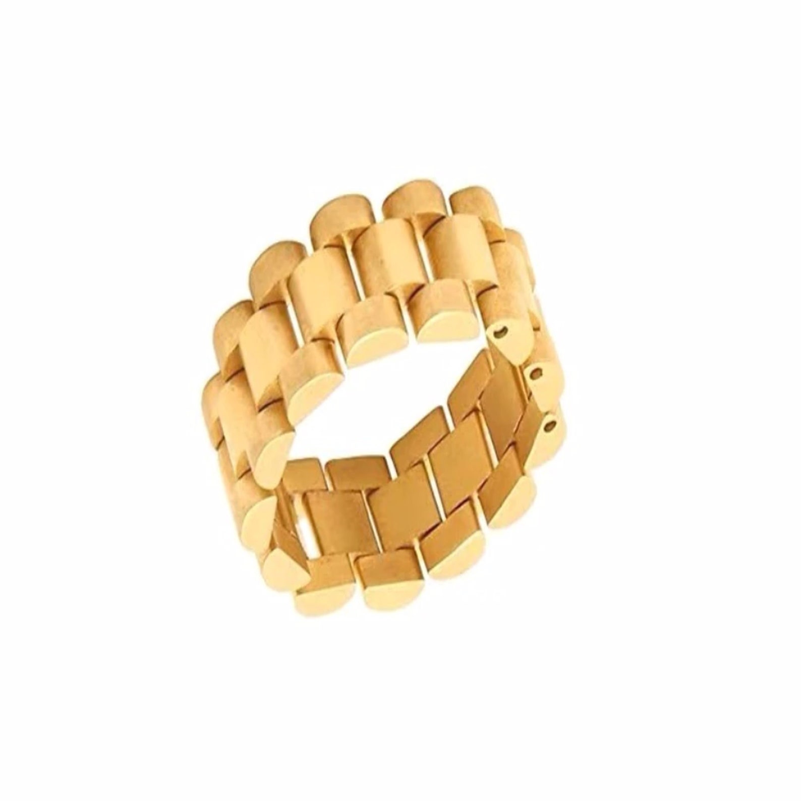 Gold Plated Tarnish Free Gold Ring Fashion Wristband Finger Etsy
