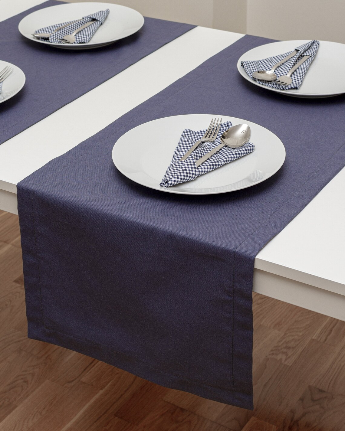 Modern Table Runner, Denim Blue Runner, Modern Dining Room Table Runner