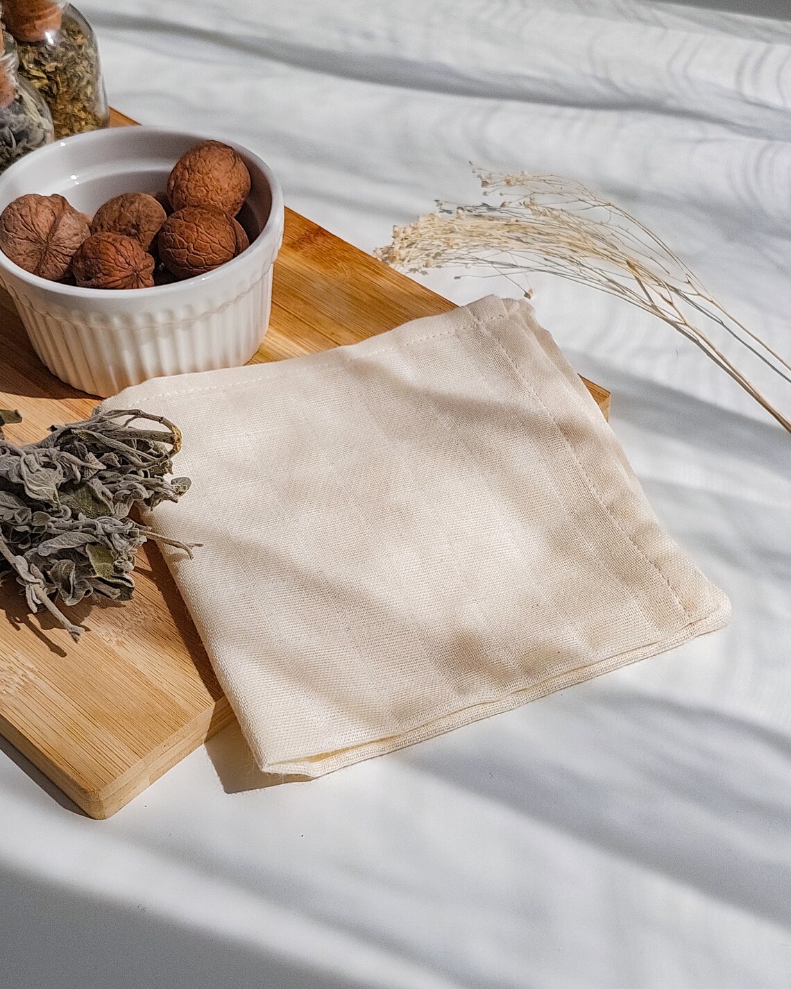 Muslin Napkin Beige Napkins Dinner Napkins Linen Table Etsy