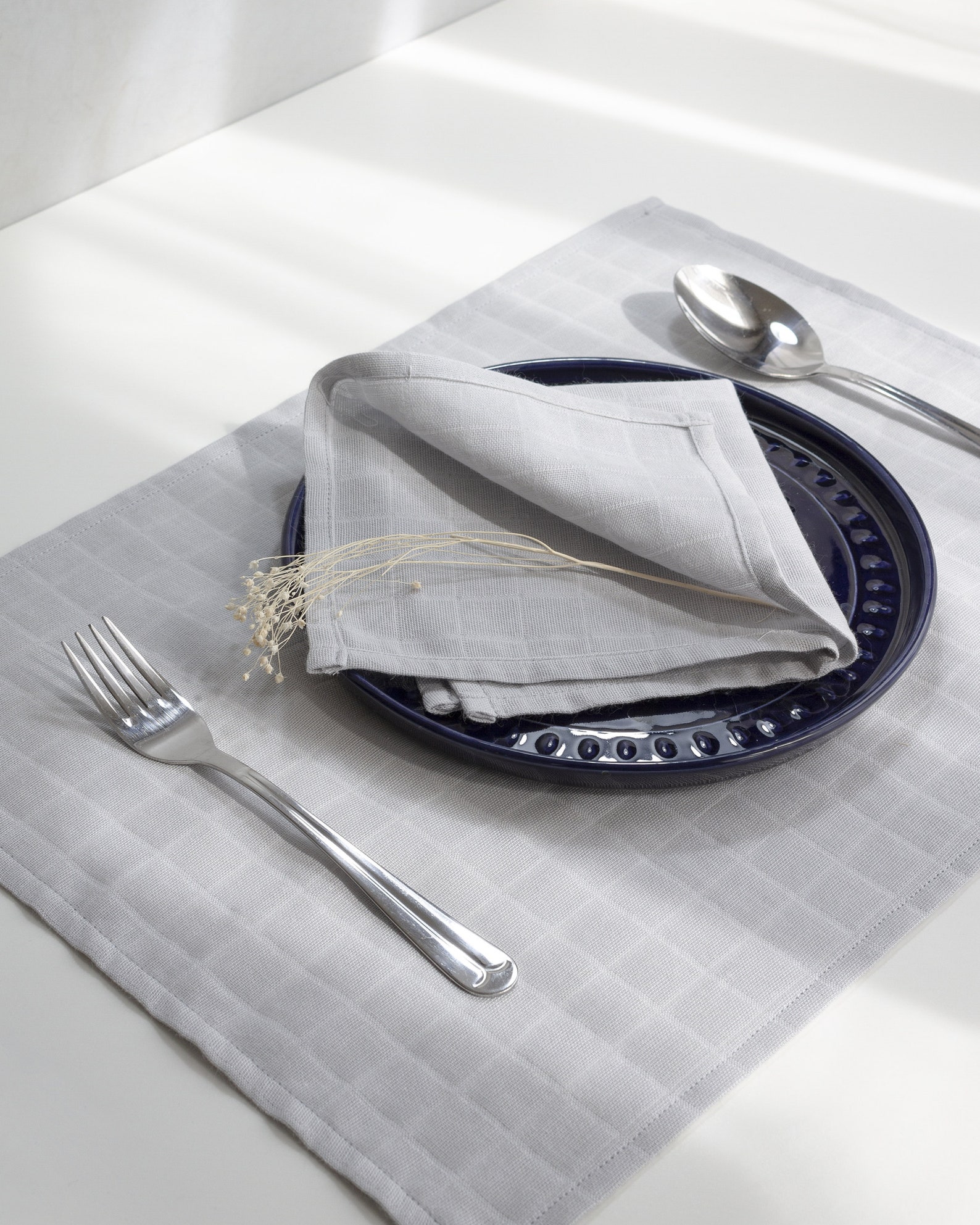 Muslin Placemats Light Gray Placemat Table Setting Serving Etsy