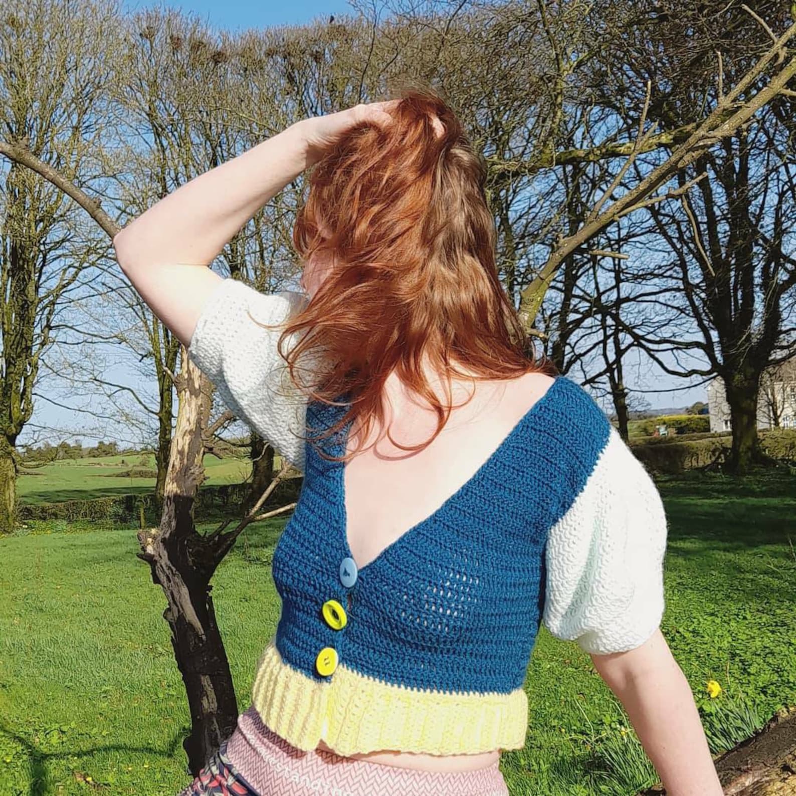 Puff Sleeve Crochet Cardigan Etsy