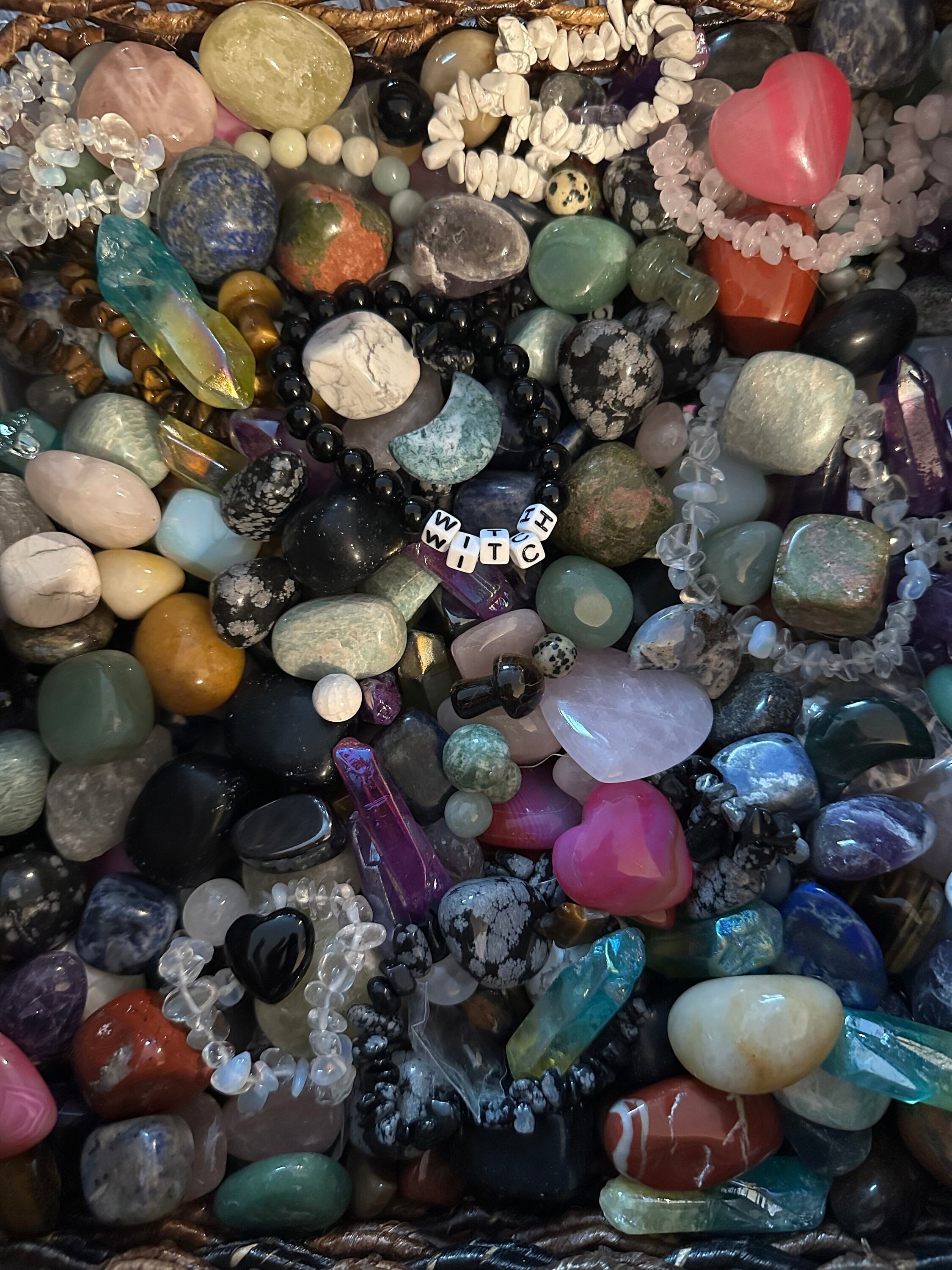 Crystal Confetti Scoop | Mystery Scoop | Large Mixed Variety Crystals Box | Witches Brew | High Quality Authentic Crystals
