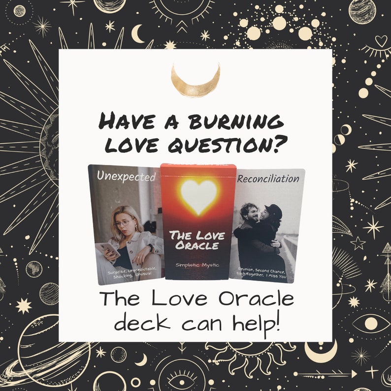 The Love Oracle: A 54 Card Oracle Deck for Relationships, Situationships & Modern Love Challenges Simplistic Mystic image 5
