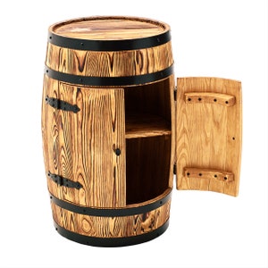 Drankenkast, drankkast, vatenkast handgemaakt van natuurlijk hout afbeelding 3