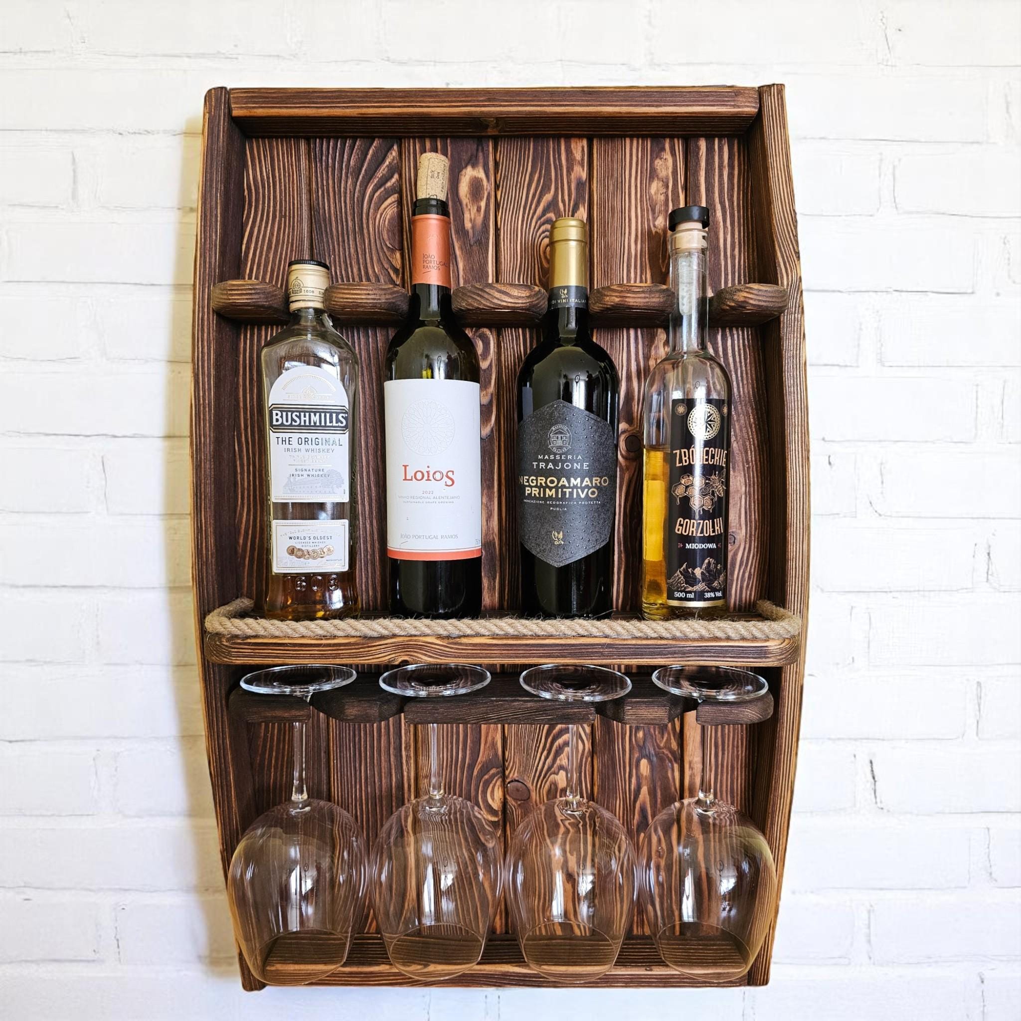 Ferfil Étagère à Vin En Bois – 10 Bouteilles Empilables Pour La Maison, La Cuisine, Le Bar Ou