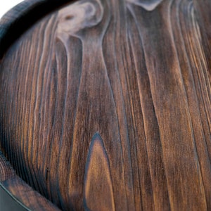 Fassbar aus Holz with LED Rollen, Barschrank, Weinregal Fass | Spirituosenschrank Rustikale Hausbar | Mobiler Barwagen | Geschenk für Männer image 12