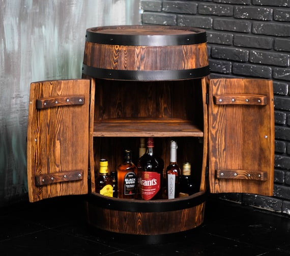 Meuble Baril En Bois De Tonneau De Whisky Récupéré – Déco Maison Unique