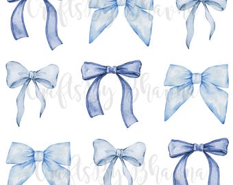 Desenho de sublimação de arcos azuis em aquarela | PNG digital para transferências DTF | Download instantâneo | Clipart de coquete azul para impressão