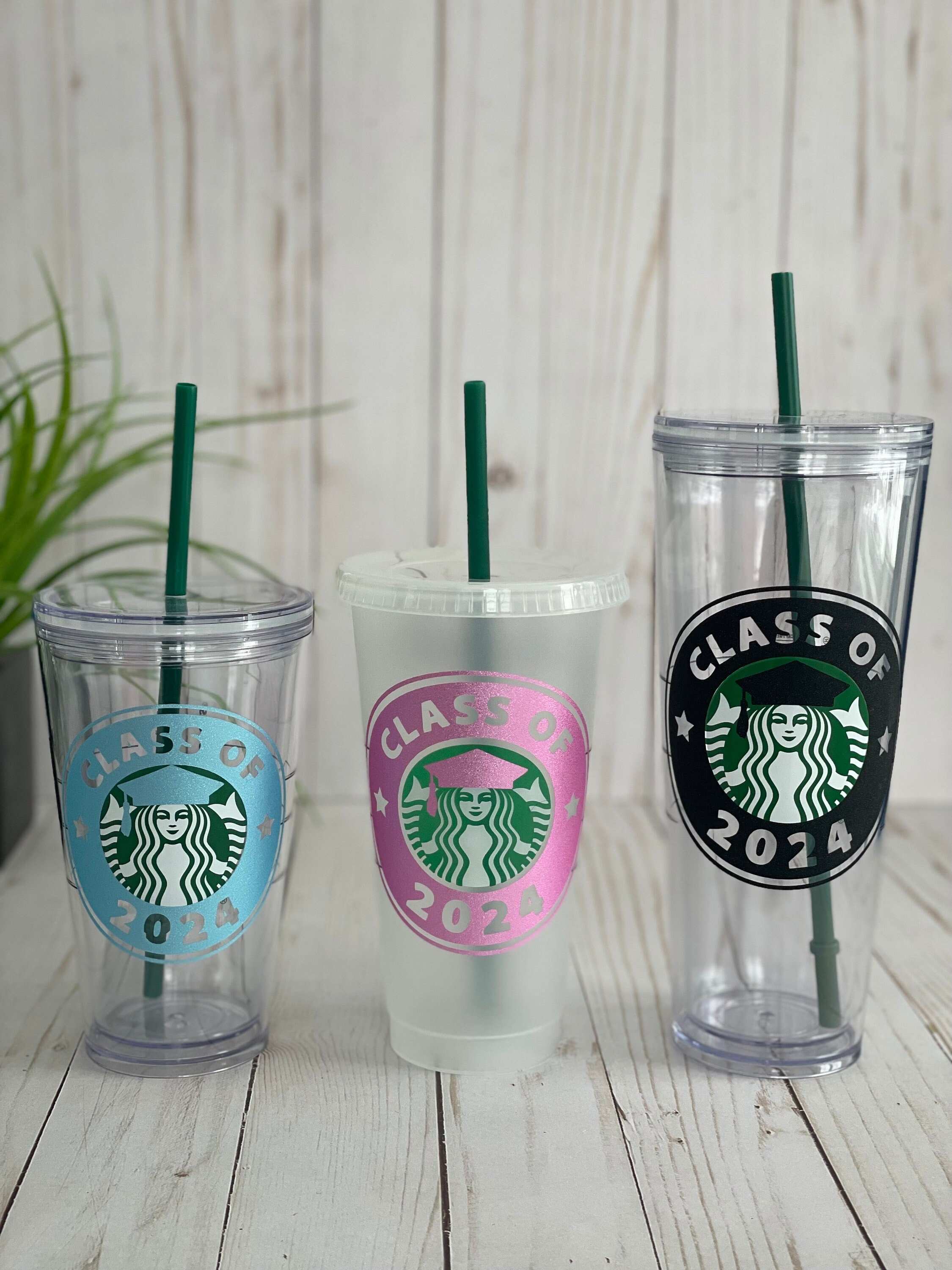 Bicchiere con tazza fredda Starbucks per laureati della classe