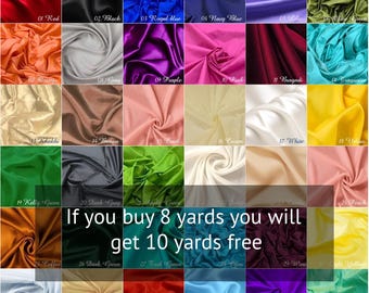 Pure Silk Fabric: 36 Colors, Wedding & Apparel Silk, By The Yard