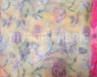 Luxuries 3D Printed Silk Organza Fabric, Sheer Organza Fabric, Printed Organza, Lightweight Organza fabric, Party Gown Fabric by meter