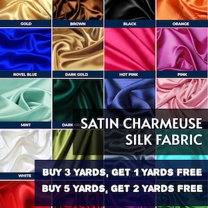 20 Farbe Seide Charmeuse Stoff, Satin Charmeuse Stoff, Luxus Seide Satin Stoff durch die Yards, Kleid Stoff Braut Hochzeit Kleid Satin Stoff