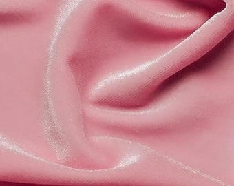 Hand Dyed Mulberry Silk Velvet Fabric: Baby Pink Luxury Dressmaking