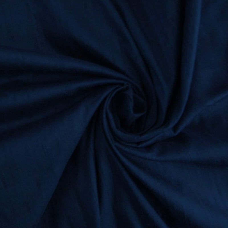 Midnight Navy Dupioni Silk Fabric