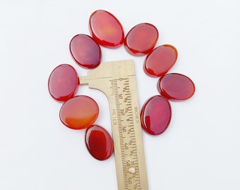 Cabujón de ónix rojo cornalina: piedra preciosa suelta para joyería