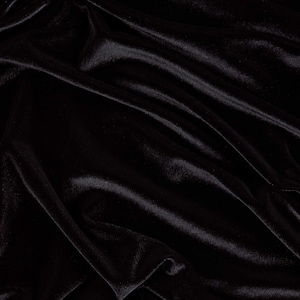Black Silk Velvet Fabric: Viscose Rayon Blend, Dressmaking Material