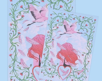 Flyg - Original illustrationstryck (A4 eller A5)