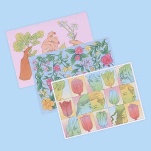 Illustrated Postcards - Set of 3