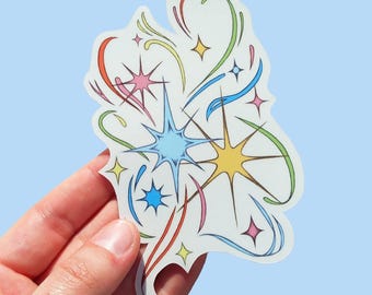 Fallande stjärnor - Genomskinligt klistermärke