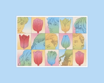 Tulpaner - Original illustrationstryck (A5)