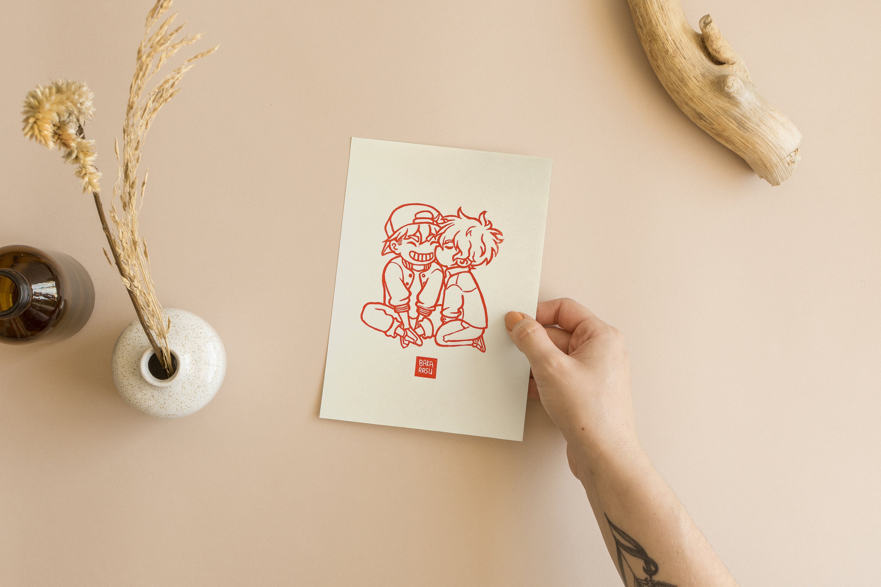 LINOGRAVURE A5: Lucas & Castiel Chibi Gay Linocut Gay Wall Decor Gay  Painting LGBTQ Gay Valentines Day - Etsy