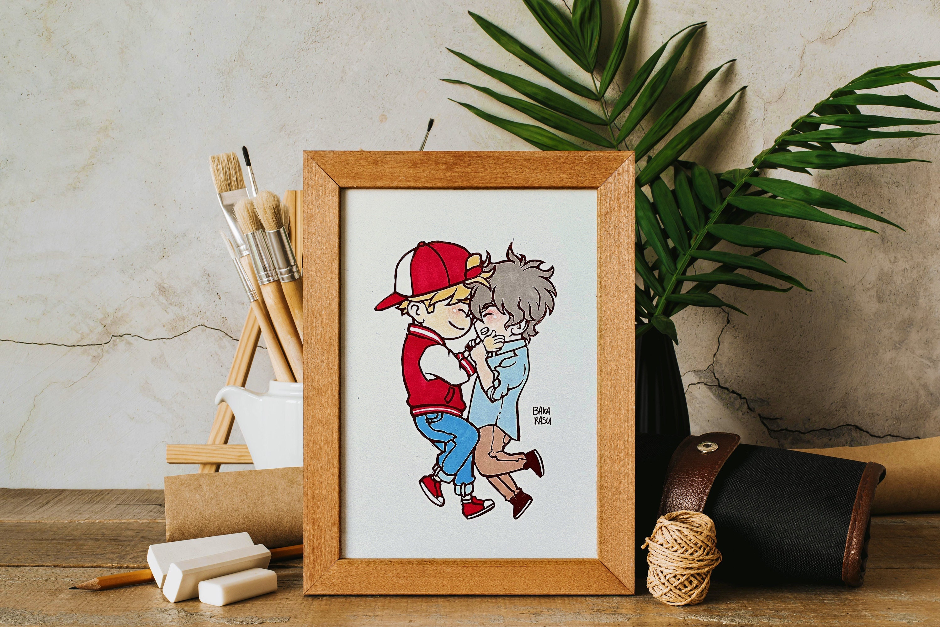 LINOGRAVURE A5: my Little Heart Gay Linocut Gay Wall Decor Gay Painting  LGBTQ Gay Valentines Day - Etsy