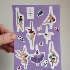 Pole Dance Aufkleber,Polerina Sticker, Pole Sport,Pole Geschenk,Pole Art, Pole Geschenk,Pole Dancing Aufkleber