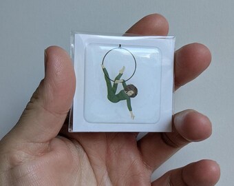 Pegatina 3D para teléfono y portátil. Pegatinas de aro. Regalo para acróbatas.