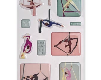 Pegatinas de resina de seda aérea 3D: calcomanías para teléfono, portátil y notebook