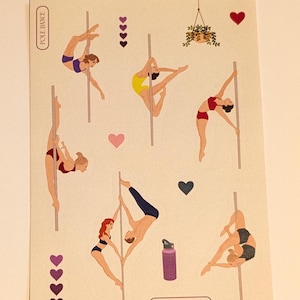Stickers paaldansen, paaldansstickers, paalsport, paalcadeau, paalkunst, paalcadeau, paaldansstickers
