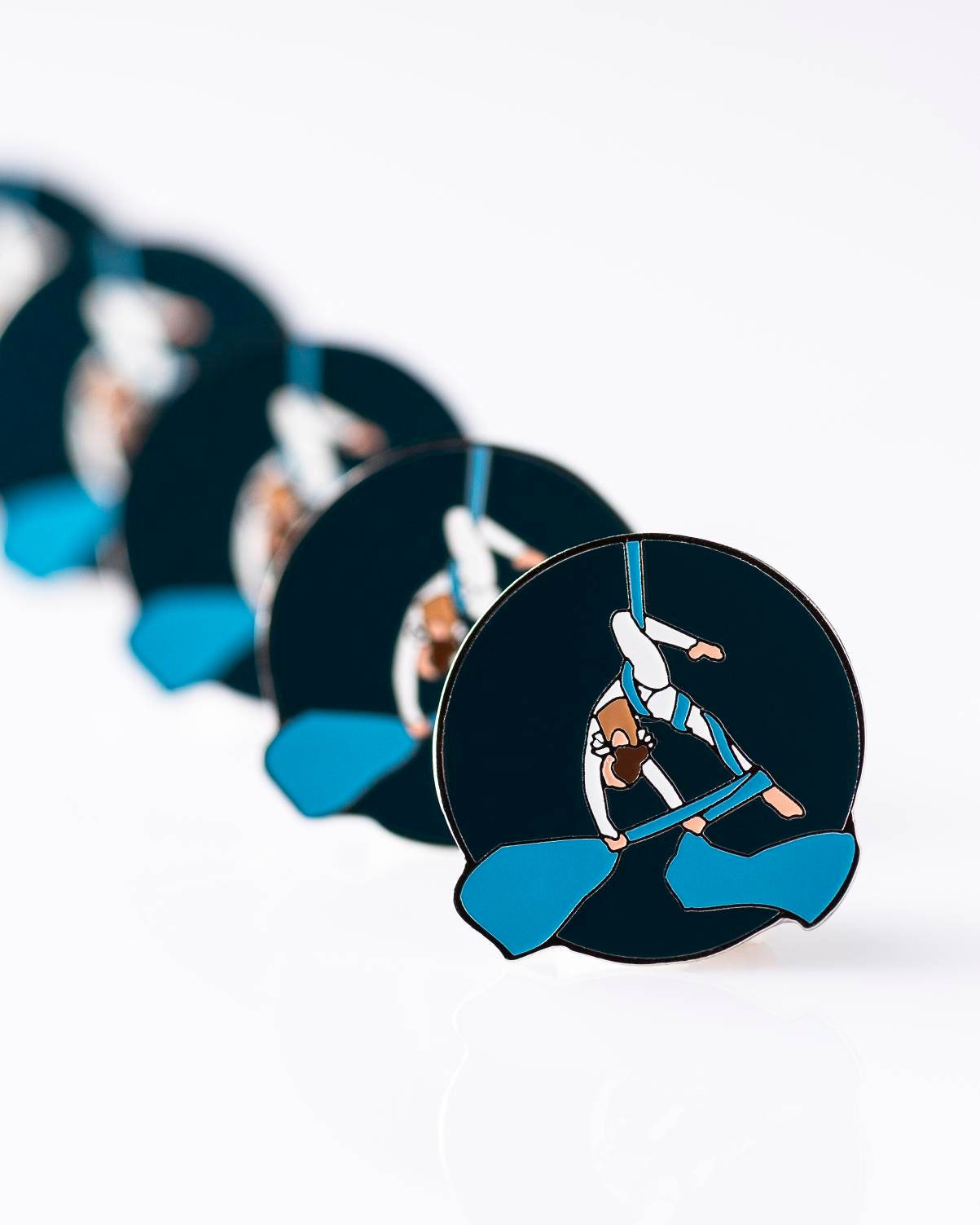 Aerial silks enamel pin. Circus gift. Gift for Aerialist. Aerial silk pin. Aerial dance lapel pin